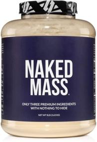 img 4 attached to Naked Mass - GMO Free & Gluten Free Weight Gainer Protein Powder - 8lb Bulk, Soy Free & No Artificial Ingredients - 1,250 Calories - 11 Servings