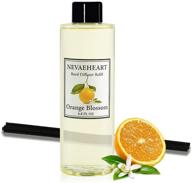 🍊 nevaehheart orange blossom reed diffuser oil refill and sticks set: fragrant orange blossom, lilacs & chamomile - 6.8 oz liquid refill with free reed sticks logo