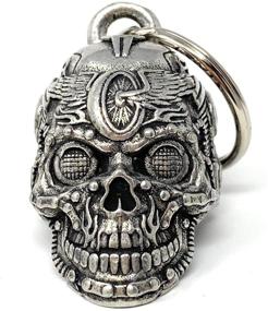 img 4 attached to Harness Good Fortune with the Motorhead Skull Motorcycle Biker Bell Accessory or Key Chain
