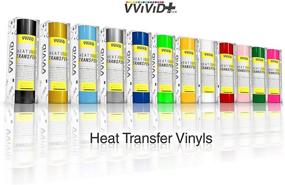 img 1 attached to 🔥 High-Quality VVIViD V2 Red HTV Heat Transfer Film Iron-On Vinyl Roll - 10ft x 12in