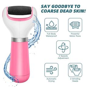 img 2 attached to 🦶 MOONORN Electric Foot Callus Remover: Professional Pedicure Tool Kit for Cracked Heels & Calluses