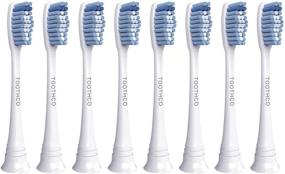 img 4 attached to 8-Pack Toothco Premium Standard Size Replacement Toothbrush Heads for Philips Sonicare Handles - Compatible with Sonicare 2 Series Plaque Control, 3 Series Gum Health, DiamondClean, FlexCare Series, HealthyWhite & EasyClean Philips Brush Handles