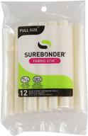 🔥 surebonder fabric hot glue stick, full size 4" l, 7/16" d - 12 pack, machine washable, made in usa (fs-12) - find high temperature glue guns! logo