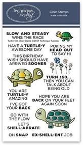 img 2 attached to 🐢 Animal Rubber Stamps - Turtle Trio Photopolymer Stamps | Ideal Card Making Supplies