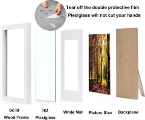 img 2 attached to 🖼️ Decorate with Style: Set of 2 White 10x12 Picture Frames - Ideal for 8x10 Photos with Mat or 10x12 Without Mat - Solid Wood for Wall or Tabletop