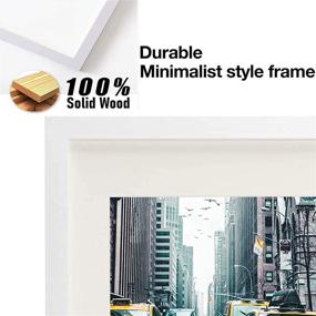 img 1 attached to 🖼️ Decorate with Style: Set of 2 White 10x12 Picture Frames - Ideal for 8x10 Photos with Mat or 10x12 Without Mat - Solid Wood for Wall or Tabletop