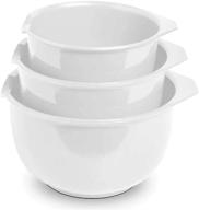 glad mixing bowls set of 3 with pour spout, space-saving nesting design, non-slip, bpa-free, dishwasher safe, white - kitchen essentials for cooking and baking logo