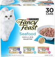 набор консервов purina fancy feast gravy wet cat food - коллекция из морепродуктов на гриле (30 штук по 3 унции): порадуйте своего кота разнообразными вкусами логотип