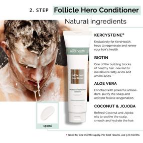 img 3 attached to 🌱 KeraHealth Follicle Hero Hair Growth Shampoo and Conditioner Set with Scalp Massager – Natural Hair Treatment Combo