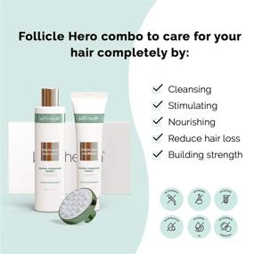 img 1 attached to 🌱 KeraHealth Follicle Hero Hair Growth Shampoo and Conditioner Set with Scalp Massager – Natural Hair Treatment Combo