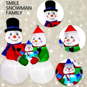 img 1 attached to 🎅 6FT Lighted Christmas Inflatables: Snowman Family Decor for Outdoor Yard and Indoor Party Décor