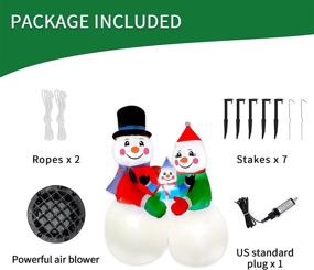 img 2 attached to 🎅 6FT Lighted Christmas Inflatables: Snowman Family Decor for Outdoor Yard and Indoor Party Décor