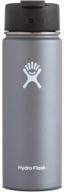 ☕ graphite hydro flask travel coffee stainless steel flask, 20 oz logo