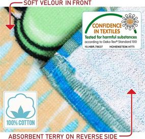 img 2 attached to 🐢 Softerry - 100% Cotton Soft and Absorbent Happy Little Turtles Beach Towel (28 x 51 inches / 70 x 130cm)