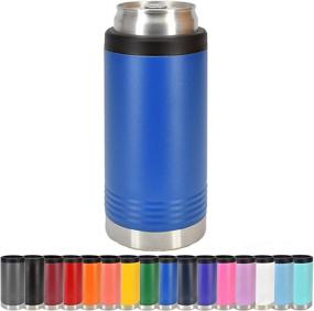 img 4 attached to 🥶 Clear Water Home Goods Slim Can Cooler: Royal Blue Stainless Steel Vacuum Insulated Holder for 12 oz Slim Beer Cans and Seltzers – Keeps Drinks Cold for Hours!