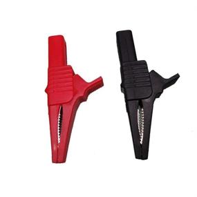 img 3 attached to 🔌 TestHelper 5sets AC262: Insulated Alligator Crocodile Clip Clamps with 4mm Banana Plug Socket – 5pcs Red and Black