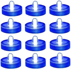 img 4 attached to 🕯️ Blue Submersible Tea Lights: Waterproof LED Candles for Party & Wedding Decor, Pack of 12