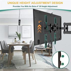 img 1 attached to 📺 KDG Dual Articulating Arms TV Wall Mount Bracket – Full Motion Swivel Tilt Extension Rotation for Most 32-65 Inches TVs, Supports Up to 121lbs, Max Vesa 400X400, Fits 16" Studs