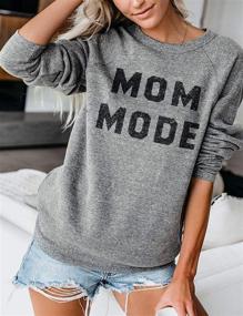 img 3 attached to Blooming Jelly Women's Crewneck Sweatshirt Long Sleeve Raglan Letter Print Terry Casual Cute Pullover Top - Improved SEO-Friendly Product Title!