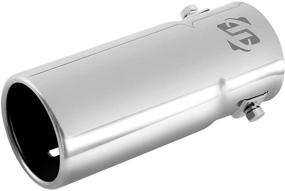 img 4 attached to 🚗 Stainless Steel Exhaust Tip - Fits 1.5 to 2 Inch Exhaust Tail Pipe Diameter for Chrome-Like Effect - Car Muffler Tips