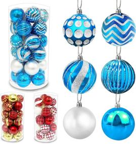img 4 attached to TURNMEON Christmas Ornaments Shatterproof Decorations Seasonal Decor