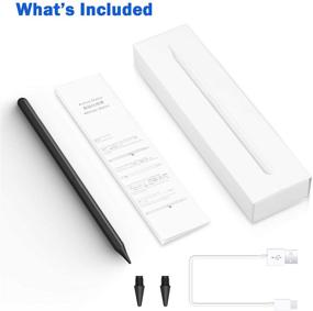 img 2 attached to 🖊️ Advanced Palm Rejection Stylus Pen with Tilt Technology - Compatible with 8th Gen iPad, iPad Pro 11'', 12.9'', Mini 5th Gen, and Air 3rd Gen (Black)