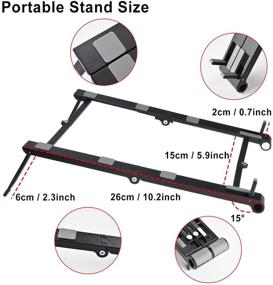 img 3 attached to 📱 Foldable Laptop Stand - Portable Notebook Holder for Desk & Travel | Anti-Slip Stable Design | Compatible with MacBook, Air, Pro & All Laptops 10in-15.6in | Black