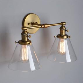 img 2 attached to 🛠️ Antique Industrial Wall Sconce Light - Phansthy Double Sconce with Dual 7.3 Inch Cone Canopy