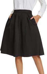 img 3 attached to 👗 Must-Have Tandisk Women's Flared Pleated Pocket Clothing and Skirts - Stunning Style and Practicality!