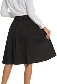 img 2 attached to 👗 Must-Have Tandisk Women's Flared Pleated Pocket Clothing and Skirts - Stunning Style and Practicality!