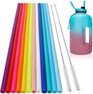 extra reusable silicone straws bottle logo