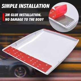 img 2 attached to TUINCYN Universal Car Vent Scoops Decorative Air Flow Intake Hood Vents, White Cover - Enhance Ventilation and Style