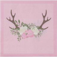 🍼 premium pink paper napkins for baby shower party – 150 pack (6.5 x 6.5 in) logo