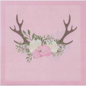 img 4 attached to 🍼 Premium Pink Paper Napkins for Baby Shower Party – 150 Pack (6.5 x 6.5 In)