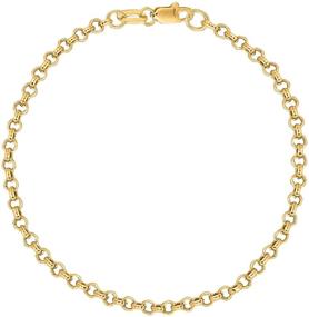 img 4 attached to ✨ 10k Yellow Gold Rolo Foot Anklet, Bracelet, or Necklace by Ritastephens - Enhanced for SEO