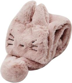 img 2 attached to Stay warm and stylish with Girls Plush Neckwarmer Winter Scarves - Essential Girls' Accessories!