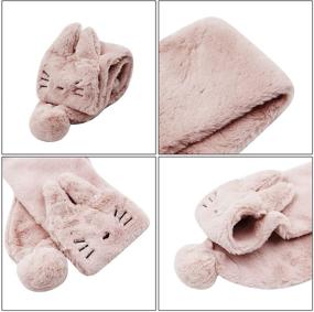 img 3 attached to Stay warm and stylish with Girls Plush Neckwarmer Winter Scarves - Essential Girls' Accessories!