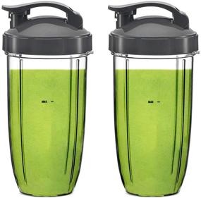 img 3 attached to 2-Pack 24 oz Blender Replacement Cups for Original NutriBullet Pro 900w/600w Extractor Blade Juicer Parts with 2 Flip Top To Go Lids - Enhanced SEO