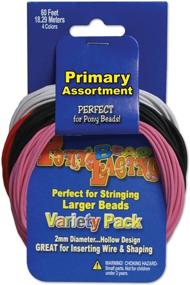 img 1 attached to Versatile Pepperell Lacing Kit: Explore Endless Beading 🔮 & Jewelry Making Possibilities with 60 Feet of Primary Colors!