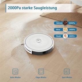 img 3 attached to 🤖 Uoni S1 Robot Vacuum Cleaner: Alexa-Compatible, Ultra-Quiet, Powerful 2000Pa Suction, Wi-Fi Enabled, Self-Charging, Ideal for Pet Hair, Hard Floors and Carpets (White)