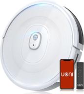 🤖 uoni s1 robot vacuum cleaner: alexa-compatible, ultra-quiet, powerful 2000pa suction, wi-fi enabled, self-charging, ideal for pet hair, hard floors and carpets (white) логотип