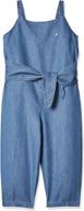👕 nautica jumpsuit chambray button 14: stylish and comfy girls' clothing for every occasion! logo