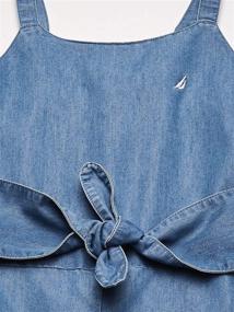 img 1 attached to 👕 Nautica Jumpsuit Chambray Button 14: Stylish and Comfy Girls' Clothing for Every Occasion!