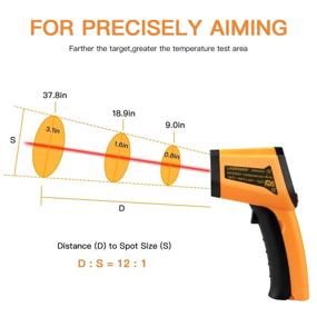 img 2 attached to Accurate Infrared Thermometer -50°C to 400°C (-58°F to 752°F): Digital Temperature Gun for Kitchen, Objects, and Water