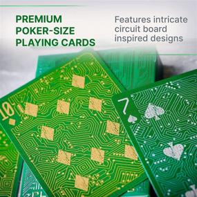 img 3 attached to Circuit Playing Cards - Creative Deck of Cards with Free Card Game eBook, Premium 🃏 Quality, Cool Poker Cards, Unique Bright Colors for Kids & Adults, Computer Themed – Black Playing Cards