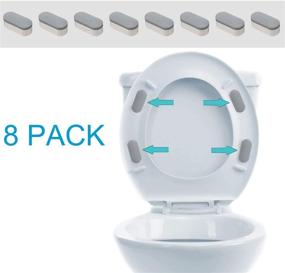 img 1 attached to 🚽 Toilet Seat Bumper Kit with 8 Extra Pads and Adhesion Promoter for Home and Hotel Facilities