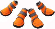 🐾 waterproof pet paw protectors dog boots: left & right leg straps, ox-tendon sole - ideal for medium to large dogs 0349 логотип