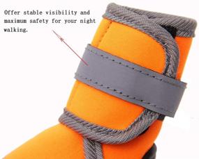 img 1 attached to 🐾 Waterproof Pet Paw Protectors Dog Boots: Left & Right Leg Straps, Ox-Tendon Sole - Ideal for Medium to Large Dogs 0349