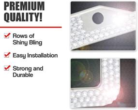 img 3 attached to 🚗 Enhance Your Ride with Zone Tech Shiny Bling License Plate Cover Frame: Crystal Bling Premium Quality Novelty/License Plate Frame