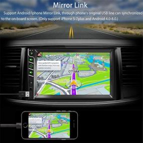 img 2 attached to 🚗 Podofo Double Din Car Stereo: Bluetooth MP5 Player with 7”Touch Screen, USB/TF/AUX-in, FM Radio & Mirror Link. Includes Backup Camera & Remote Control